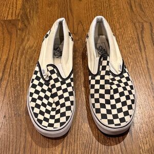 Vans Black and White Checkered Slip-Ons